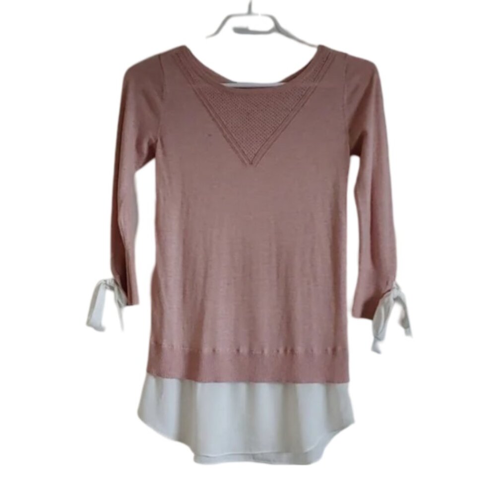 Camber & Grace XXS dusty rose office professional blouse long sleeves